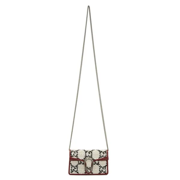 GUCCI Dionysus super mini GG logo tweed crossbody bag - Image 3