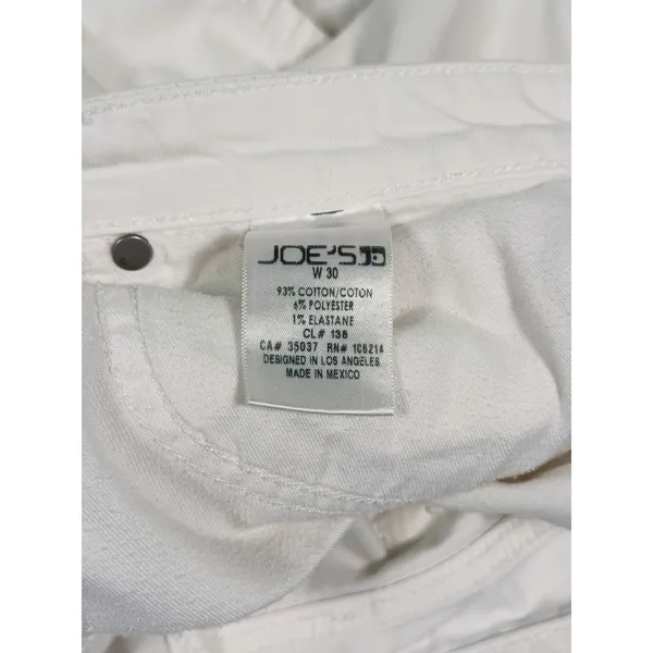 Joe’s Jeans Womens Azami Denim Midi Shorts Size 30 White Distressed Casual - Image 3