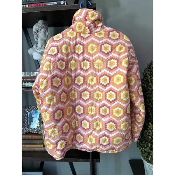 Show Me Your Mumu Powder Puffed Jacket Honeycomb Daisy Womens Size Medium - Image 8
