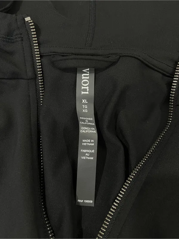 Vuori Women's Halo Modern Full Zip Hoodie Size XL Black Comfy Buttery Soft - Image 13