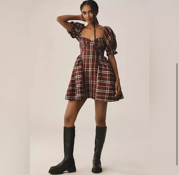 NWT Anthropologie Maeve Puff Mini Dress in Natural Size: S $158 MSRP No refunds returns or cancellations - Image 4