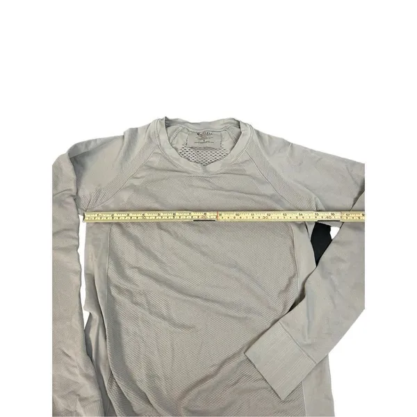 Athleta Nylon gray Cut Out Vented Compression Athletic Shirt Size s - Image 4