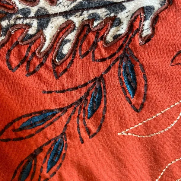 VINTAGE SHENANIGANS (S) BURNT ORANGE FALL TOP‎ - Image 5