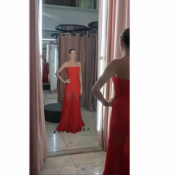 Deme By Gabriella Dahlia Gown Maroon Red Size XS NEW - Image 2