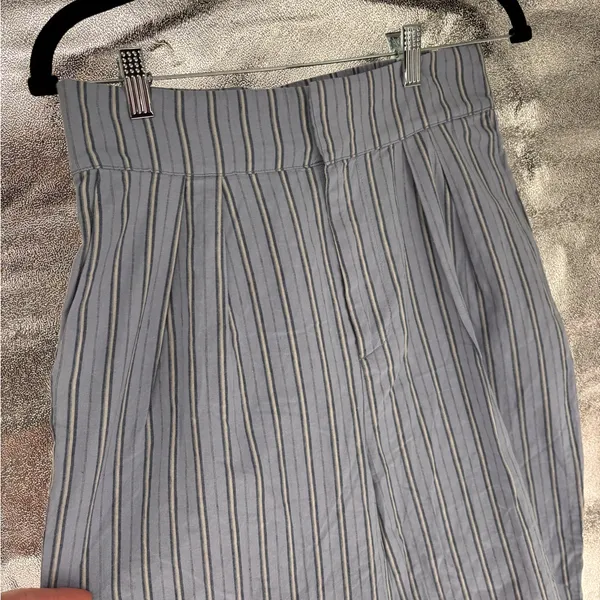 NWOT Urban Outfitters Blue Stripe Cropped High Waist Pants - Image 13