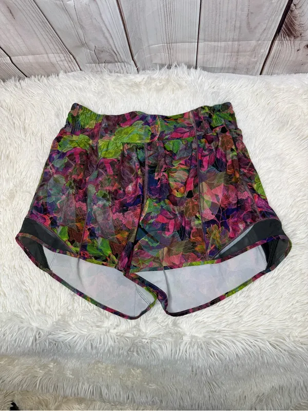 Lululemon Hotty Hot High-Rise Lined Short 4" Vivid Floral Tone Multi/Graphite - Image 2
