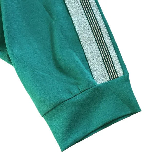 NWT Torrid LoveSick Classic Fit High Rise Lurex Stripe Joggers Green Size 3X - Image 8