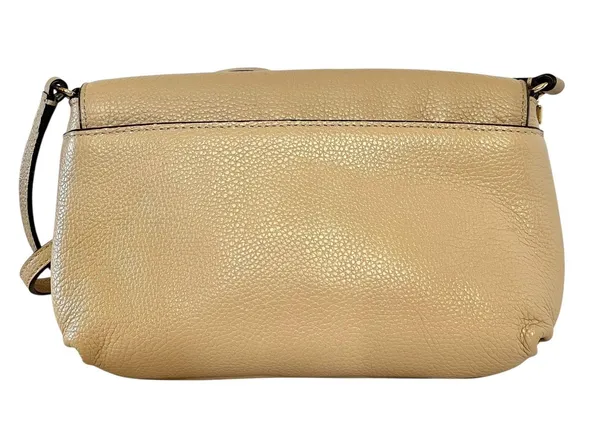 Coach Liv Turnlock Crossbody Pouch Bag In Nude Beige Pebbled Leather #F52896 - Image 2