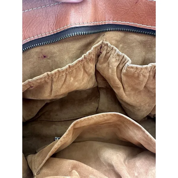 Patricia Nash Navelli Floral Cognac Heritage Italian Leather Tote Shoulder Bag - Image 9