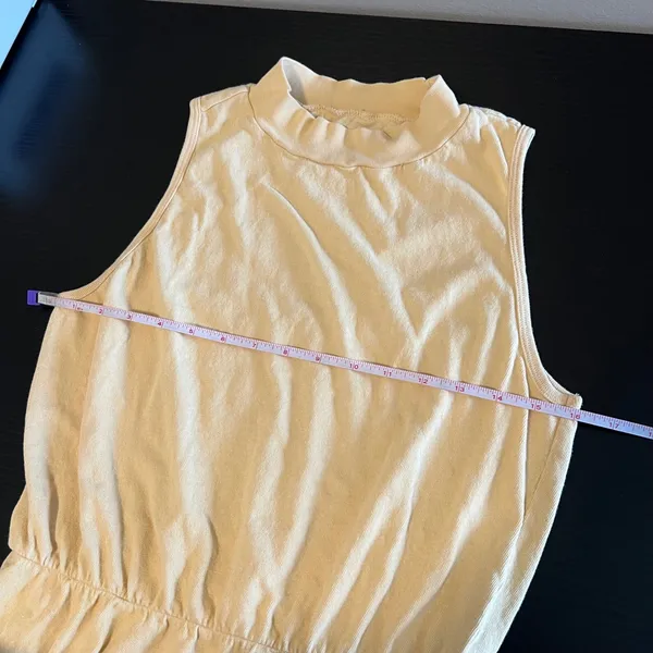 Free People FP Beach Mock Neck Butter Yellow Mini Dress Small Coverup‎ - Image 8