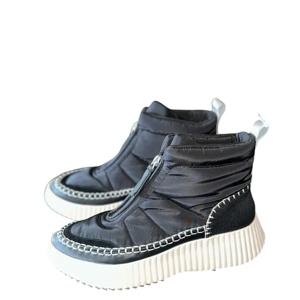 NEW Dolce Vita Devlin Quilted Sneaker Boot in Black Size 8.5 - Image 4