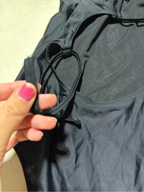 Aerie Classic Black One-Piece Swimsuit full coverage m long - Image 7