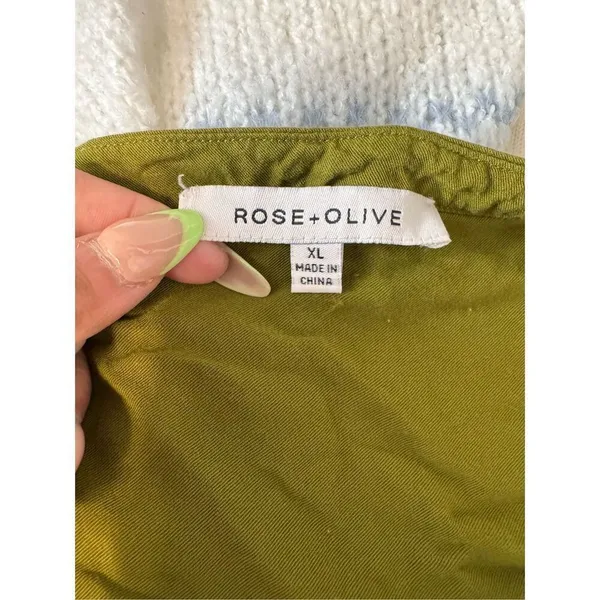 Rose & Olive green blouse size XL - Image 5