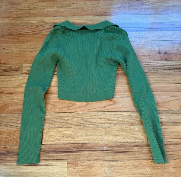 Green Ribbed Long Sleeve - Image 2