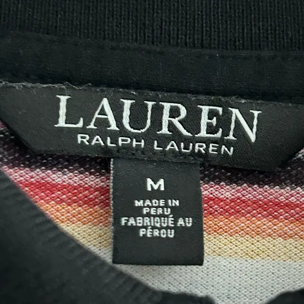 Lauren Ralph Lauren Western Polo Shirt Black Pink Size M - Image 4