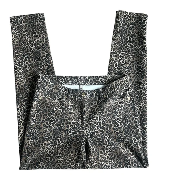 J. McLaughlin Lexi Leopard Print Straight Leg Jeans Size 6 - Image 6