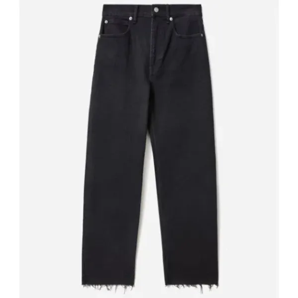 NWT Everlane Sz 24 The Way High Straight Jean‎ in Coal Black Organic Cotton - Image 2