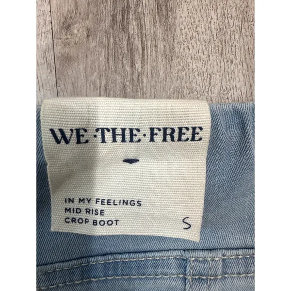 We The Free Free People In My Feelings Mid Rise Crop Boot Jeans Light Wash Small - Image 5