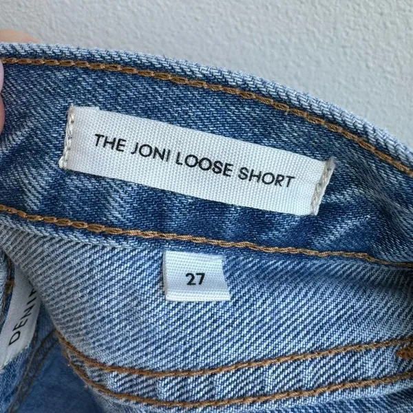Aritzia Denim Forum The Joni Loose Short Denim Short Size 27 Blue Button Fly - Image 6