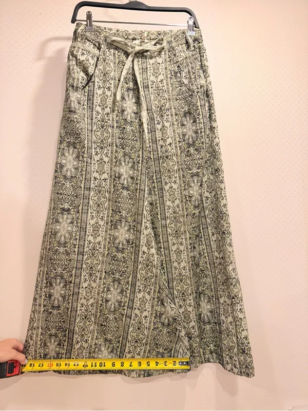 NWT Free People Dahlia Wide-Leg Pants Lemongrass Combo MSRP $198 Size 4 - Image 7