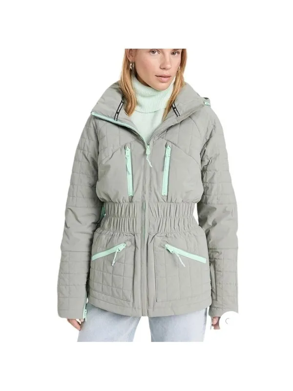 Free People Movement All Prepped Ski Snow Quilted Puffer Jacket Insulated Sz M - Image 2