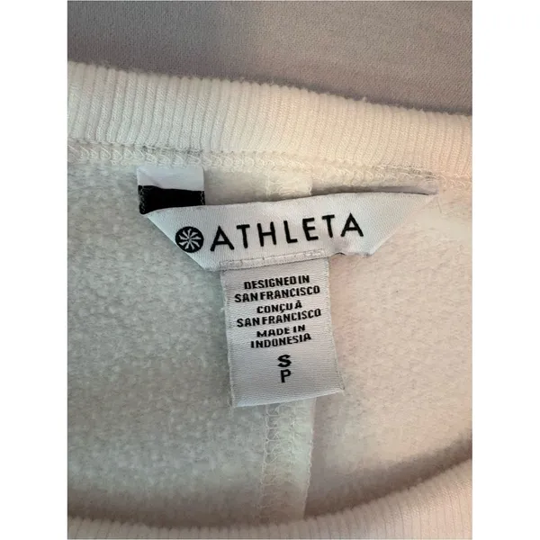 Athleta Blush Pink Pullover Sweatshirt Small Soft Lounge Athleisure - Image 3