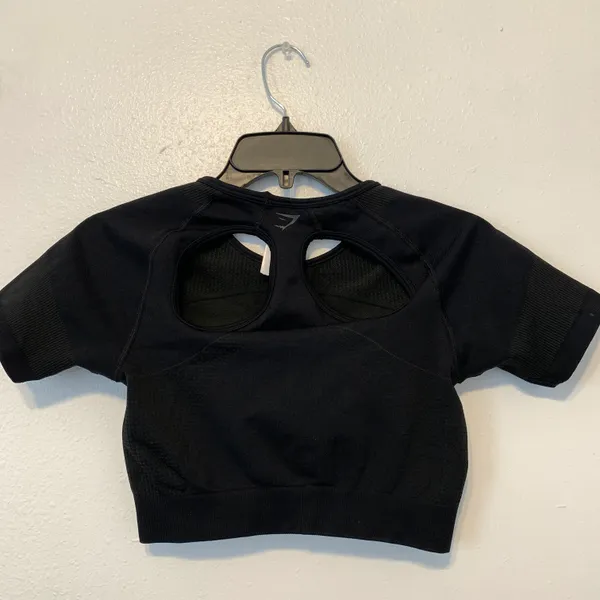 Gymshark Ultra Seamless Crop Top Black M - Image 4