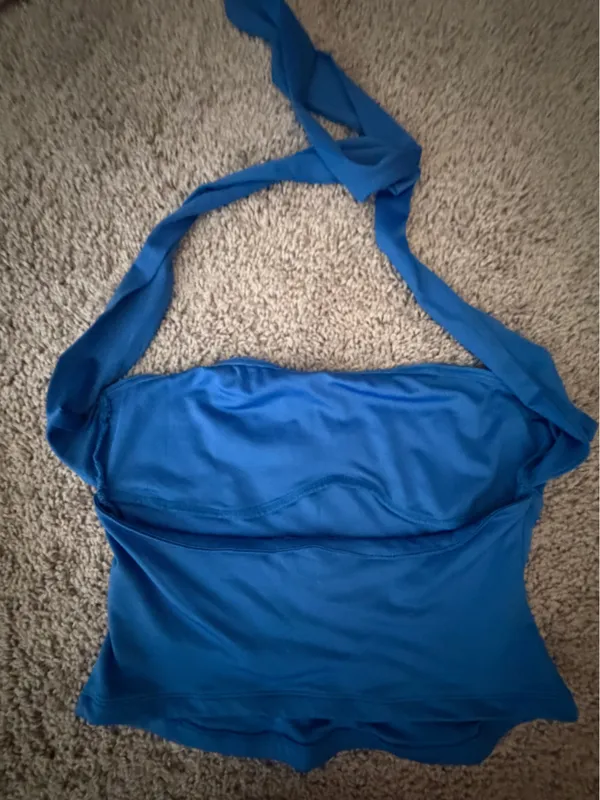 Cotton Candy LA Blue strapless top - Image 2