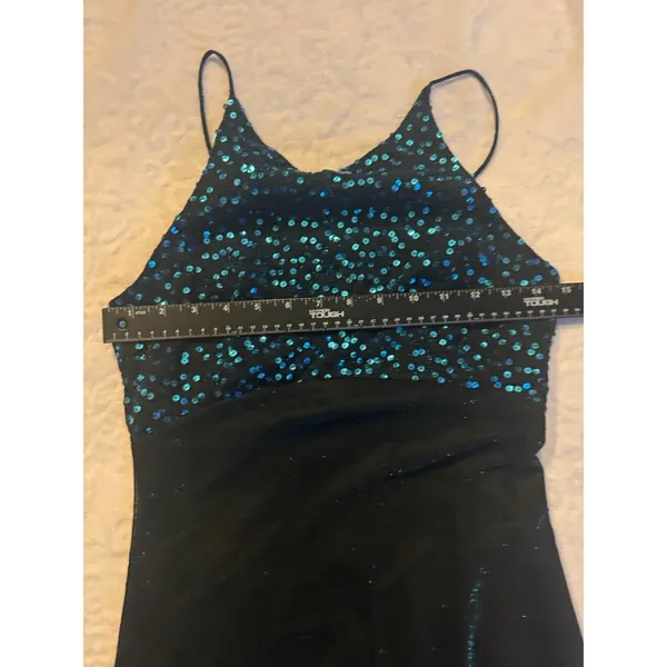 BLONDIE and ME EVENING, Size 7/8, Teal, Sparkle/Lined w/Sequins. Made In USA - Image 9