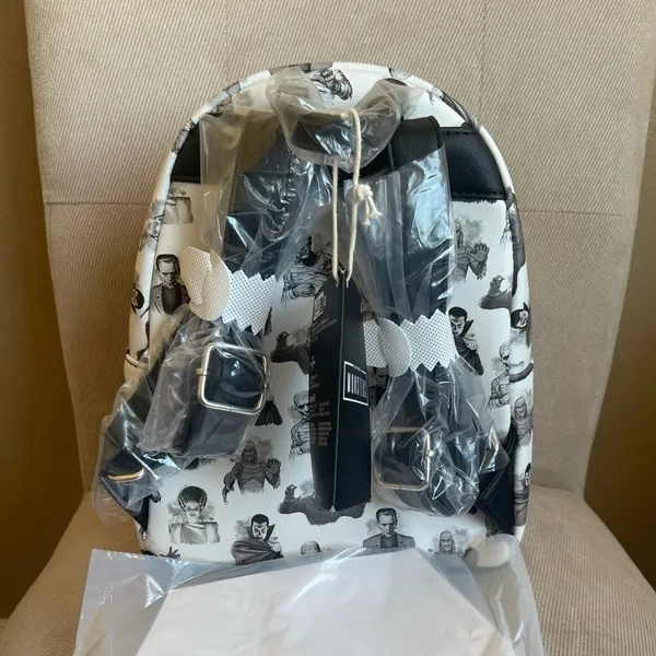 Loungefly Universal Monsters Icons Mini Backpack Frankenstein/Bride, Dracula NWT - Image 5