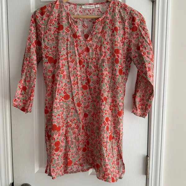 Roller Rabbit Pink Floral Three Quarter Sleeve Tunic - Image 3