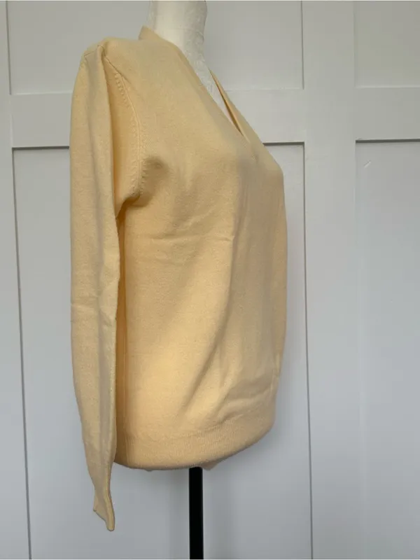 Vintage Butter Yellow Wool Sweater - Image 3