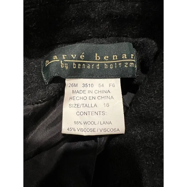 Harve Bernard Blazer Jacket Academia Workwear Professional Winter Gray Wool 16 - Image 5