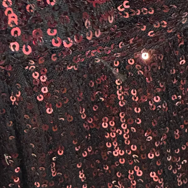 City Chic Reddish/Burgundy Sequin Dress‎ Size M/18 - Image 5