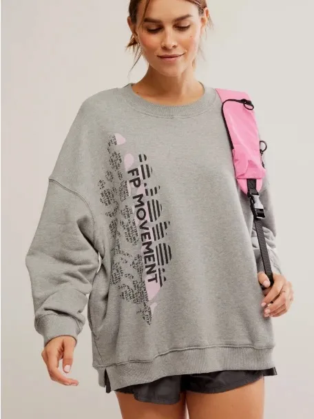 Free People All Star Buti Logo Pullover/Heather Grey - Image 6