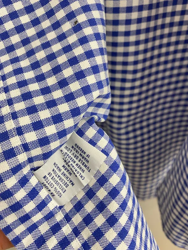 Ralph Lauren Blue Gingham Button-Down Shirt - Image 8