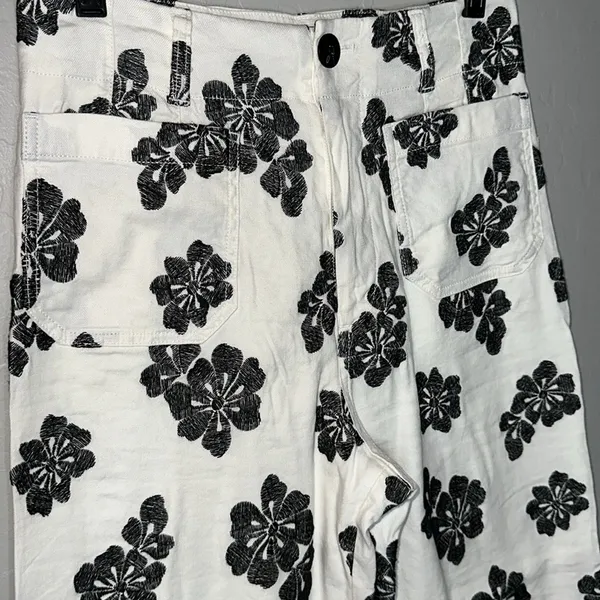 Anthropologie Maeve The Colette Wide-Leg Embroidered Pants - Image 7