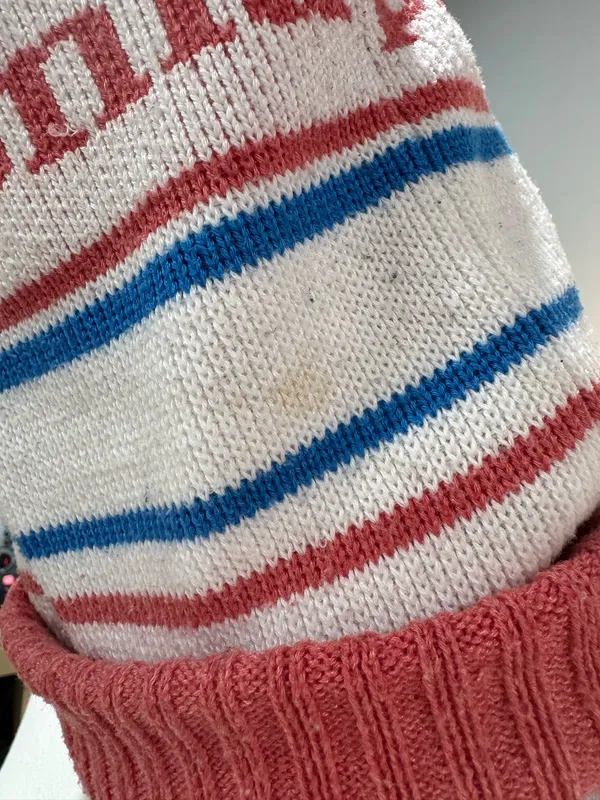 Unisex Cream Patagonia Powder Town Ski Beanie EUC - Image 3