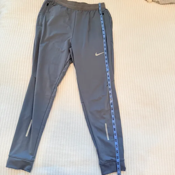 Nike Dri Fit Women's Gray Running Joggers Elastic Waist Draw Strings Size Medium - Image 12