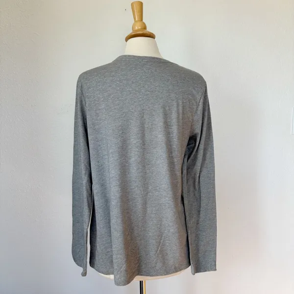 Celebrate It Gray & Orange Long Sleeve Halloween Graphic T-Shirt - Image 4