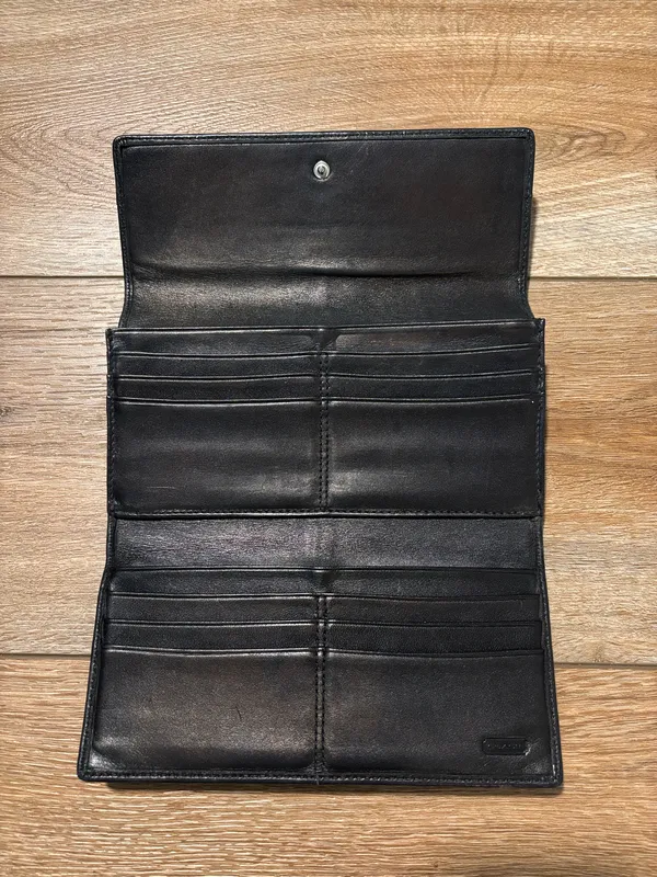 Vintage Coach Black Leather Wallet - Image 3