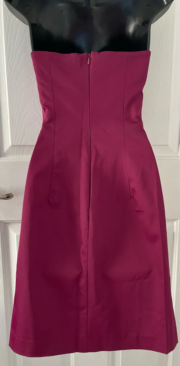 Express Magenta Strapless Cocktail Mini Dress Size 1/2 - Image 5