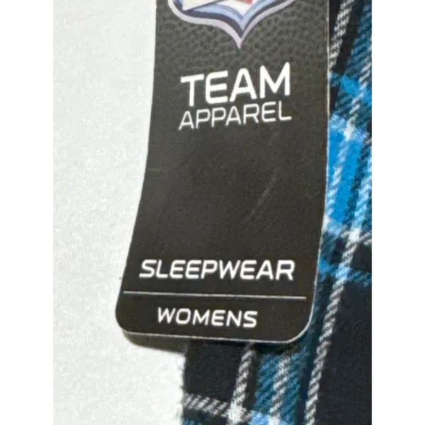 NFL Carolina Panthers Plaid Sleep Pants Women’s M Team Apparel Blue Black - Image 5
