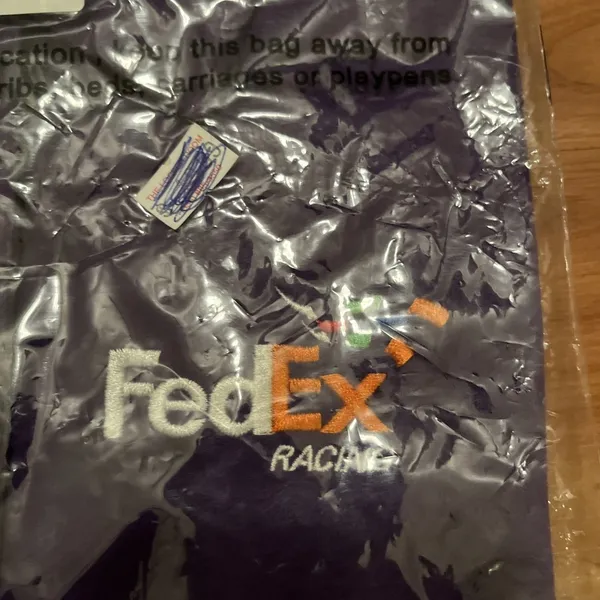 Vtg Chase Authentics Nascar Women's Polo Shirt "Fedex Racing" Size M Purple - Image 5