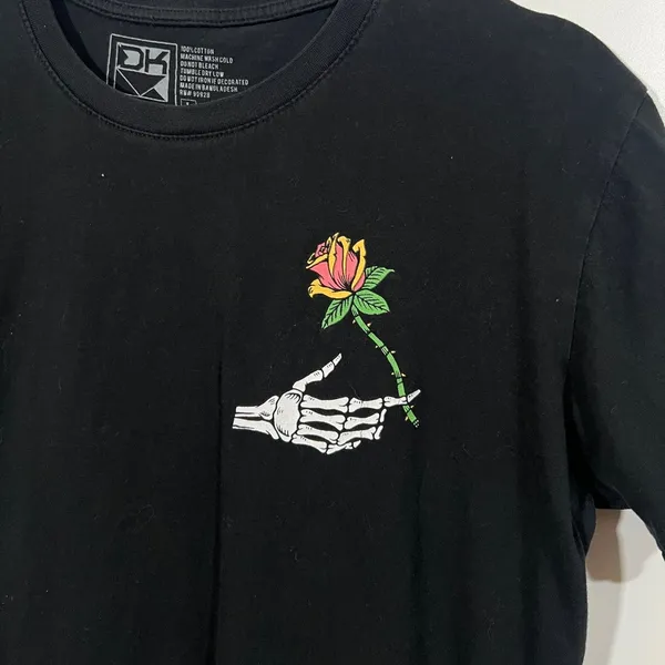 DK Skeleton Bottoms Up Shirt In Black Size Large Women’s - Image 4