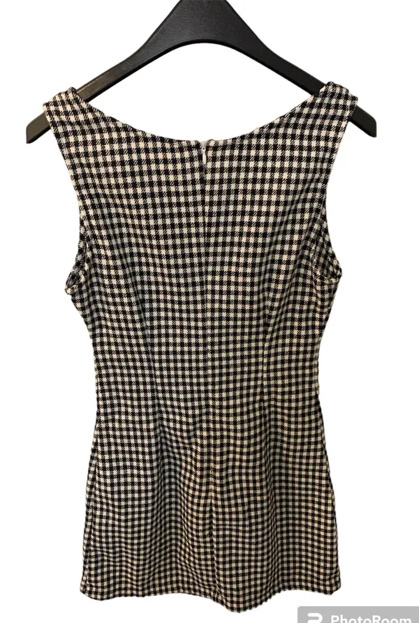 SheIn • Gingham Retro Black & White Mini Summer Dress - Image 3