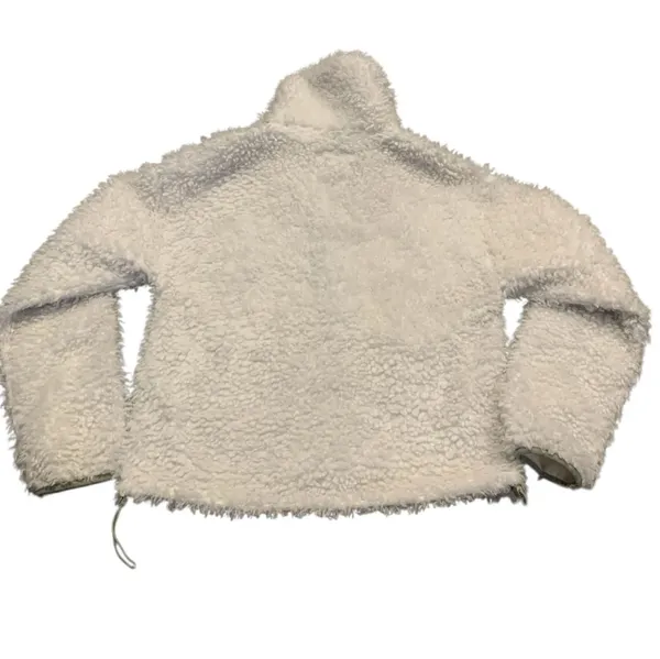Abercrombie Sherpa Full Zip Jacket XS Cozy Teddy Fleece Cream And‎ Sage - Image 2