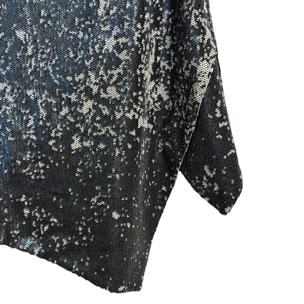 ELLIATT Catalina Black And Silver‎ Sequin Asymmetrical Mini Skirt EUC Medium - Image 3