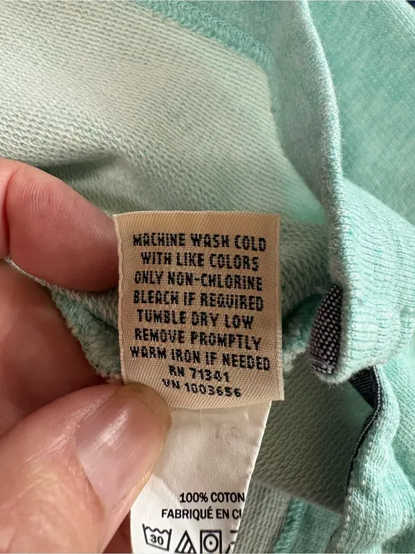 LL Bean Knit Style Pullover 1/4 Button Up Women’s Size XL Teal/Blue - Image 4