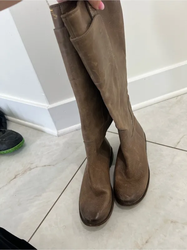 Frye Tan Paige Leather Tall Leather Boots Size 6.5 US - Image 2